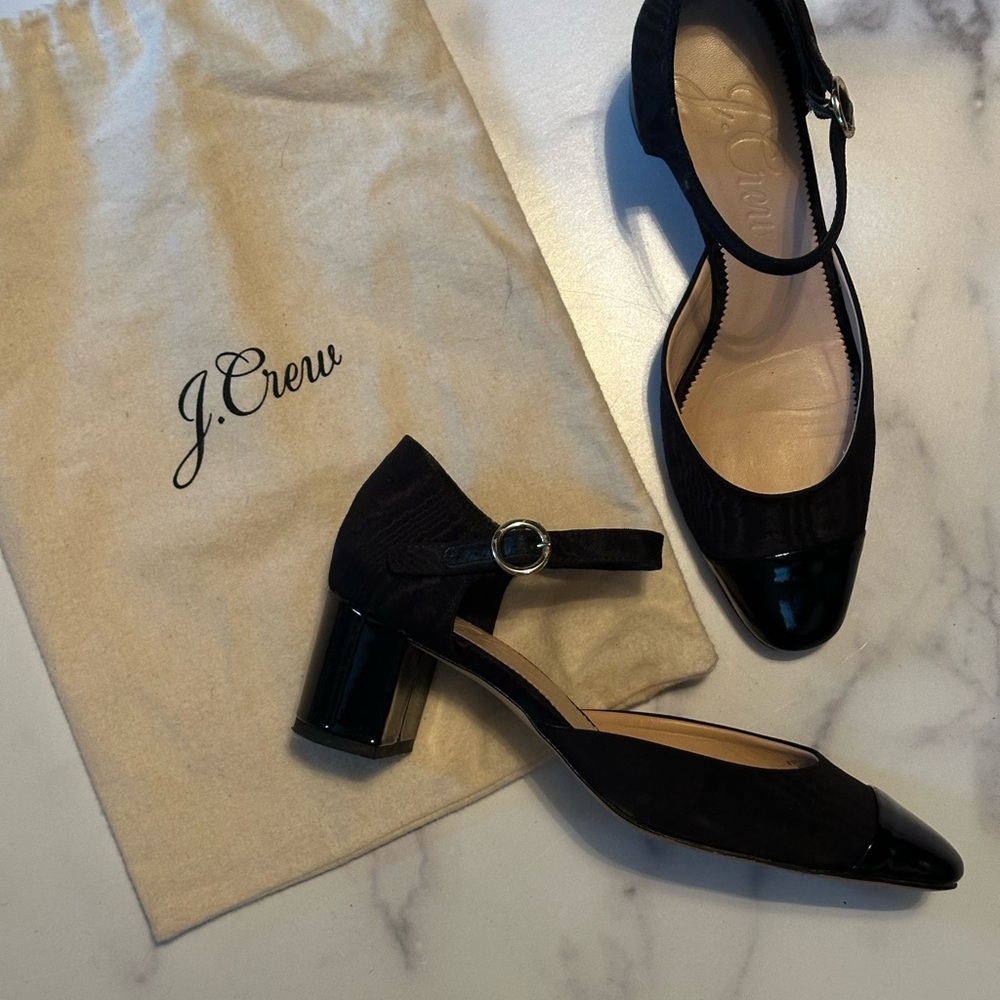 J.CREW MILLIE ANKLE STRAP HEELS EUC